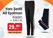 Yanı Şeritli Alt Eşofman Kadın image