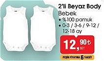 2'li Beyaz Body Bebek image