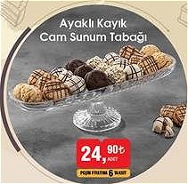 Ayaklı Kayık Cam Sunum Tabağı image