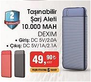 Dexim Taşınabilir Şarj Aleti 10000 Mah image