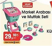 Uçar Oyuncak Market Arabası ve Mutfak Seti image