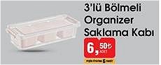 3'lü Bölmeli Organizer Saklama Kabı image