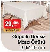 Güpürlü Dertsiz Masa Örtüsü 150x210 cm image