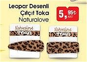 Naturalove Leopar Desenli Çıtçıt Toka image