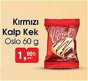 Oslo 60 g Kırmızı Kalp Kek image