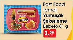 Bebeto 81 g Fast Food Temalı Yumuşak Şekerleme image