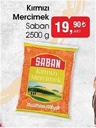 Saban 2500 g Kırmızı Mercimek image