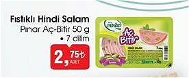 Pınar Aç Bitir Fıstıklı Hindi Salam 50 g 7 Dilim image