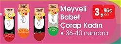 Comfort Family Meyveli Babet Çorap Kadın image