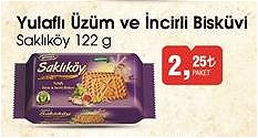 Ülker Saklıköy Yulaflı Üzüm ve İncirli Bisküvi 122 g image
