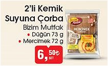 Bizim Mutfak 2'li Kemik Suyuna Çorba Düğün 73 g/Mercimek 72 g image