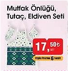 Mutfak Önlüğü Tutaç ve Eldiven Seti image