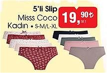 Misss Coco 5'li Slip Kadın image