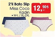 Misss Coco 2'li Bato Slip Kadın image