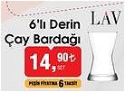 Lav 6'lı Derin Çay Bardağı image