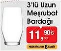 Lav 3'lü Uzun Meşrubat Bardağı image