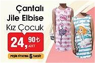 Çantalı Jile Elbise Kız Çocuk image