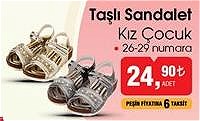 Taşlı Sandalet Kız Çocuk image