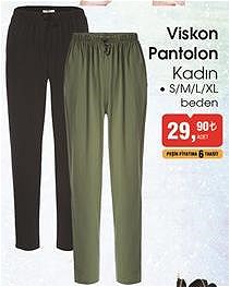 Viskon Pantolon Kadın image