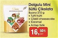 Buonno Dolgulu Mini Sütlü Çikolata 210 g image