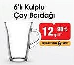 Lav 6'lı Kulplu Çay Bardağı image