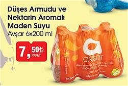 Avşar 6x200 ml Düşes Armudu ve Nektarin Aromalı Maden Suyu image