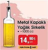 Paşabahçe Metal Kapaklı Yağlık Sirkelik 1000 cc image