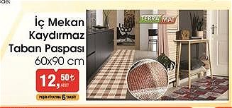 İç Mekan Kaydırmaz Taban Paspası 60x90 cm image