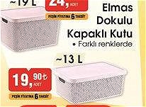 Elmas Dokulu Kapaklı Kutu 13 l image