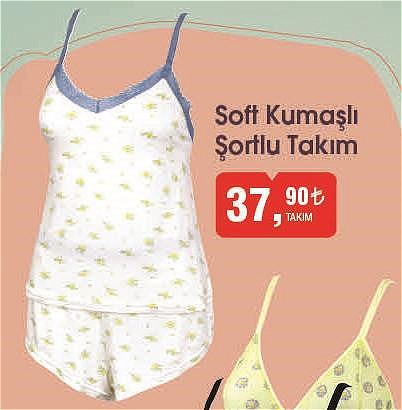 Soft Kumaşlı Şortlu Takım image