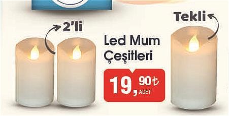 Led Mum Çeşitleri 2'li /Tekli image