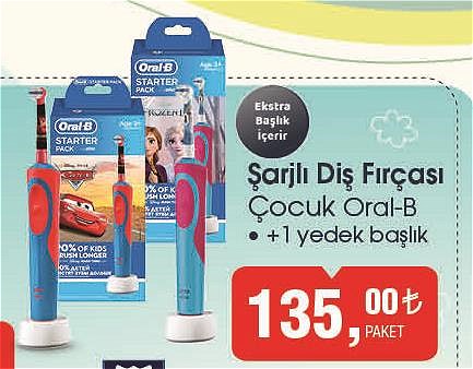 Oral-B Çocuk Şarjlı Diş Fırçası +1 Yedek Başlık image