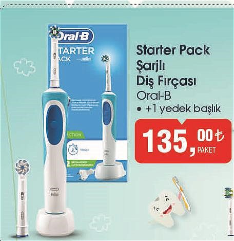 Oral-B Starter Pack Şarjlı Diş Fırçası +1 Yedek Başlık image