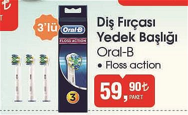 Oral-B Diş Fırçası Yedek Başlığı Floss Action 3'lü image