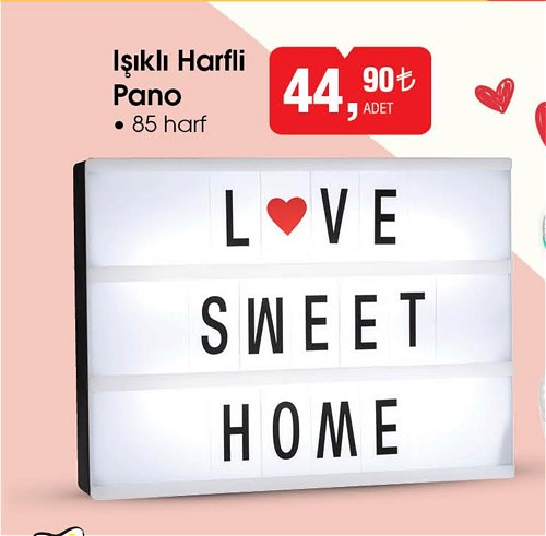 Işıklı Harfli Pano 85 Harf image