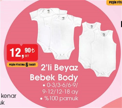 2'li Beyaz Bebek Body image