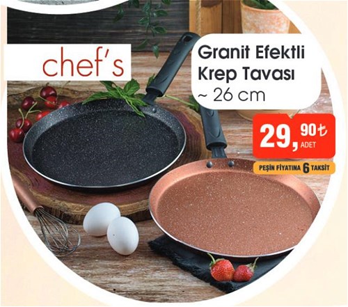 Chef's Granit Efektli Krep Tavası 26 cm image