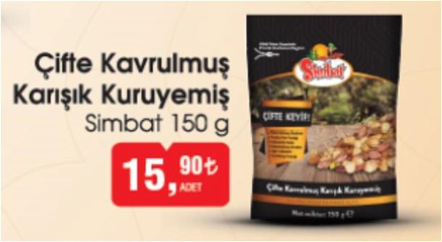 Simbat 150 g Çifte Kavrulmuş Karışık Kuruyemiş image