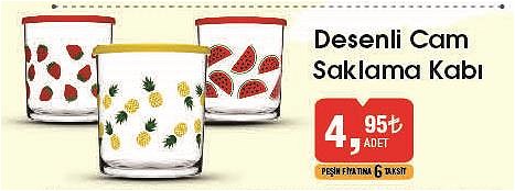 Paşabahçe Desenli Cam Saklama Kabı image