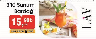 Lav 3'lü Sunum Bardağı image