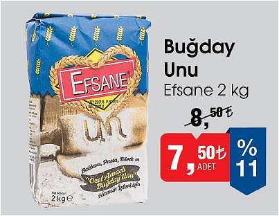 Efsane Buğday Unu 2 kg image