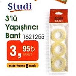 Studi 3'lü Yapıştırıcı Bant image