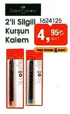 Faber-Castell 2'li Silgili Kurşun Kalem image