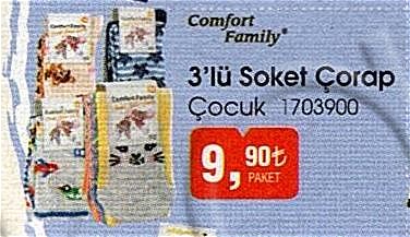 Comfort Family 3'lü Soket Çorap Çocuk image