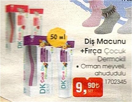 Dermokil Diş Macunu+Fırça Çocuk 50 ml image