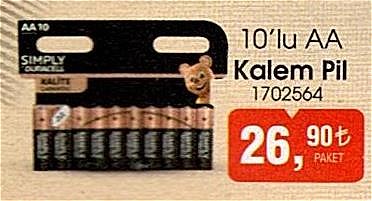 Duracell 10'lu AA Kalem Pil image
