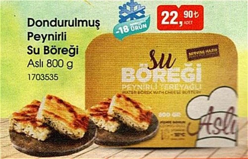Aslı Dondurulmuş Peynirli Su Böreği 800 g image