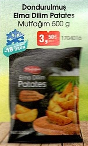 Mutfağım Dondurulmuş Elma Dilim Patates 500 g image