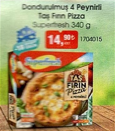 SuperFresh Dondurulmuş 4 Peynirli Taş Fırın Pizza 340 g image