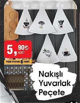 Nakışlı Yuvarlak Peçete image